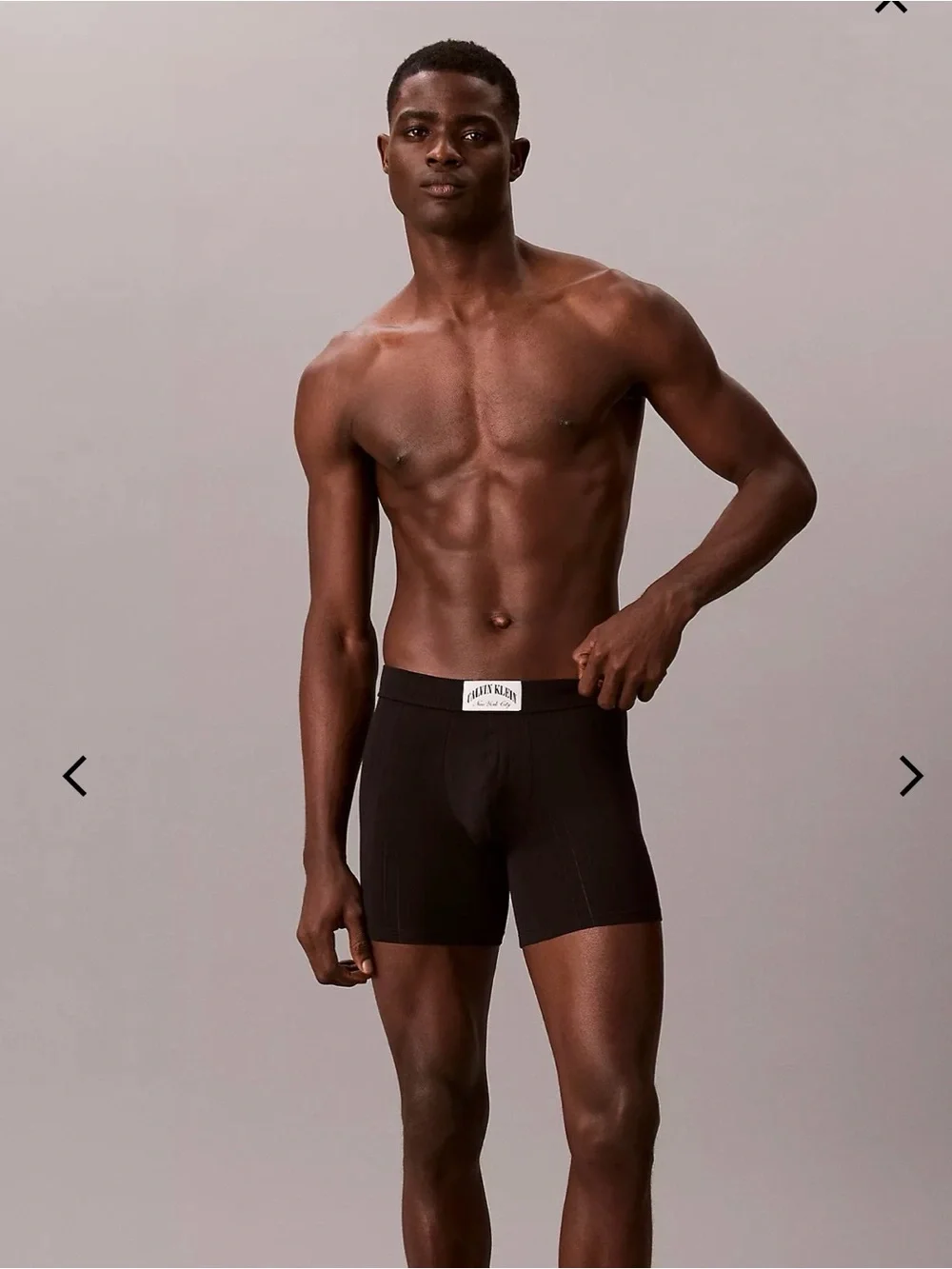 Calvin Klein black plain Stretch Boxer Briefs with Logo Waistband new